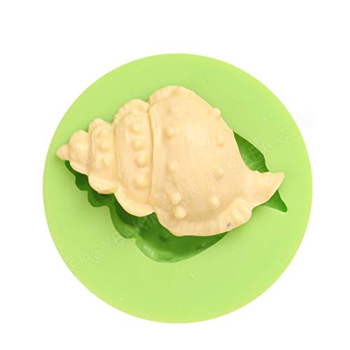 Herramientas Forma antiadherente para hornear de silicona 3D caracol hecha a mano la pasta de azúcar Moldes concha forma de torta de decoración para el caramelo de azúcar Craft Jello de la magdalena,