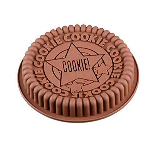 Herramientas para Hornear Molde Redondo de Galletas de Chocolate 3D Molde para Galletas Oreo Moldes de Silicona Molde Antiadherente Pudín Molde Grande para Hornear Molde para Hornear, Plantilla p