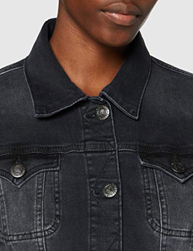Herrlicher Joplin Denim Black Cashmere Touch Chaqueta, INOX 095, XS para Mujer