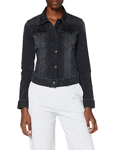 Herrlicher Joplin Denim Black Cashmere Touch Chaqueta, INOX 095, XS para Mujer
