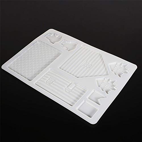 HESDEL Molde de pan de jengibre para hornear gelatina, chocolate, casita de Navidad, molde para tartas, color blanco