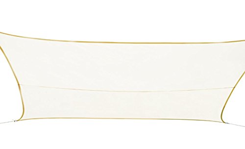 HESPERIDE Toldo Vela Parasol Rectangular 2 x 3 m, en Tela Impermeable - Color Blanco
