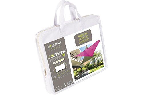 HESPERIDE Toldo Vela Parasol Rectangular 2 x 3 m, en Tela Impermeable - Color Blanco