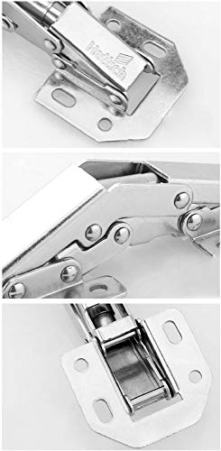 Hettich Bisagra Atornillable con Muelle 90 Grado Bisagras Cierre Automático para Puerta Totalmente Solapado y Arremetido de Empotrado Mueble Armario de Cocina Alemania Marca Juego de 2