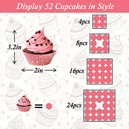 HEXNUB Soporte de 4 Plantas Niveles acrílico para Cupcakes Magdalenas Pasteles y postres Torre para Servir con Luces LED para Fiesta de Bodas cumpleaños Baby Shower meriendas (Multicolor)
