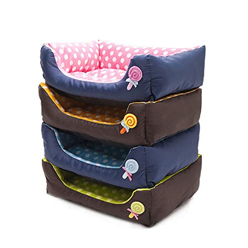 Hey shop - Cama nido de algodón cálido para mascotas con forma de caseta cuadrada para gatos, suministros para mascotas