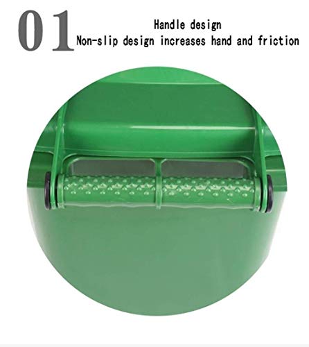 HFFFHAl Aire Libre los desechos domésticos Medio Malo Wheelie Bin - Ligero hasta la Helada Resistente - Papelera Color múltiple de plástico con Tapa de basuras Plaza Bin hogar