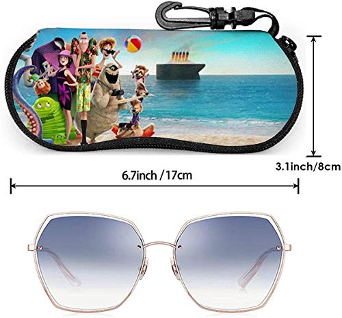 HGFK Elf Hostel Estuche para gafas Gafas de sol Estuche suave Neopreno Gancho de viaje portátil con cremallera