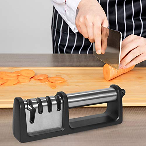 HH1 Afilador de Cuchillos, Profesional de Tres Fases Sacapuntas, sacapuntas Manual Muy Simple para Blunt Acero, Pelar, Cocinero y Cuchillos pequeños