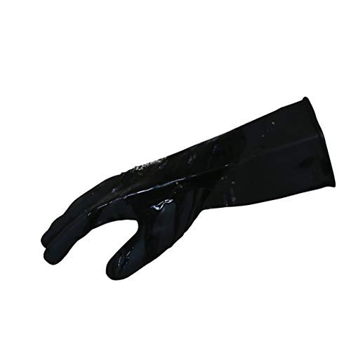 HHPROTECT Guantes resistentes a los químicos, impermeables, reutilizables, lavables, para lavar el hogar, trabajo de seguridad, guantes de goma industrial, color negro, 1 par, tamaño grande