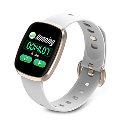 HHRONG Pulsera Inteligente, Pantalla táctil de 1.3 Pulgadas IPS Color IPS, Reloj de Actividad de presión Arterial con Monitor de Ritmo cardíaco para el teléfono Android iOS-White