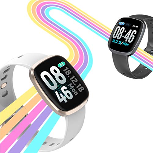 HHRONG Pulsera Inteligente, Pantalla táctil de 1.3 Pulgadas IPS Color IPS, Reloj de Actividad de presión Arterial con Monitor de Ritmo cardíaco para el teléfono Android iOS-White