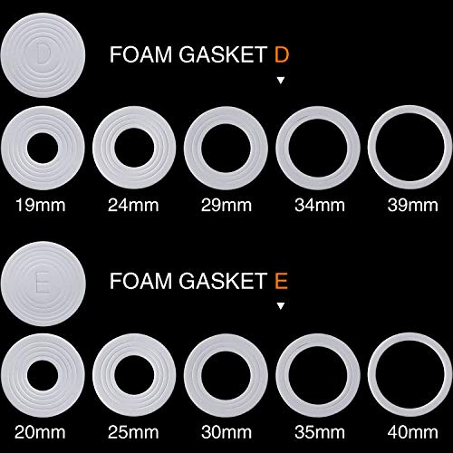 Hicarer 30 Piezas 46 mm Cápsulas de Monedas y 30 Piezas Junta Protectora Caja Funda de Moneda con Caja Organizador de Almacenaje de Plástico para Materiales de Collección de Monedas (Tamaño B)