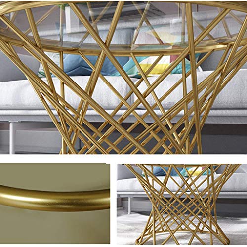 Hierro Arte Café Esquina de la Tabla Tabla de imitación de mármol Snack-Tabla, Estantes Sofá del Ocio Mesa de la Esquina para el Estudio/Oficina/Familia,70cm