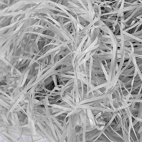 Hifot 100 gramos Artículos de fiesta de empaquetado de relleno de papel de Kraft de papel triturado - Gris