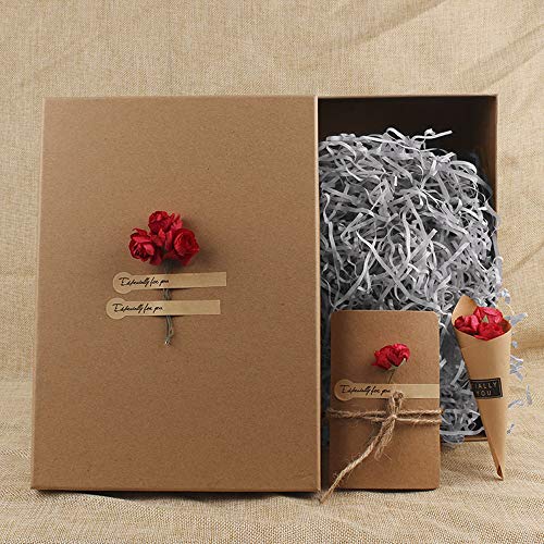Hifot 100 gramos Artículos de fiesta de empaquetado de relleno de papel de Kraft de papel triturado - Gris