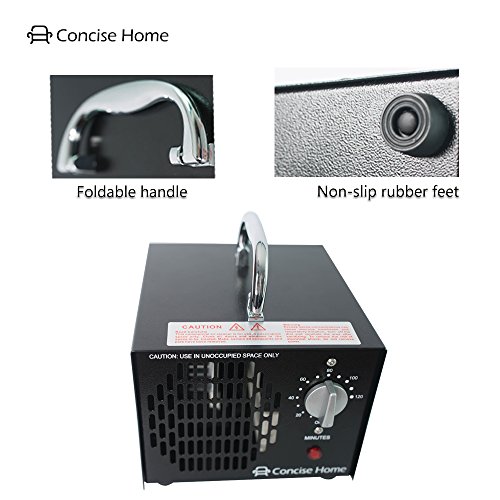 High 5 Ace Sea Commercial Generador de ozono 5000 mg Industrial O3 Purificador de aire Negro Desodorizador Esterilizador