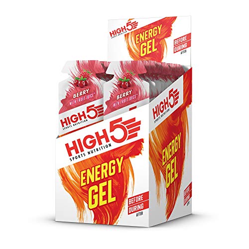 HIGH5 Gel Energético Bolsitas de Liberación Rápida con Zumo de Fruta Natural (Bayas)