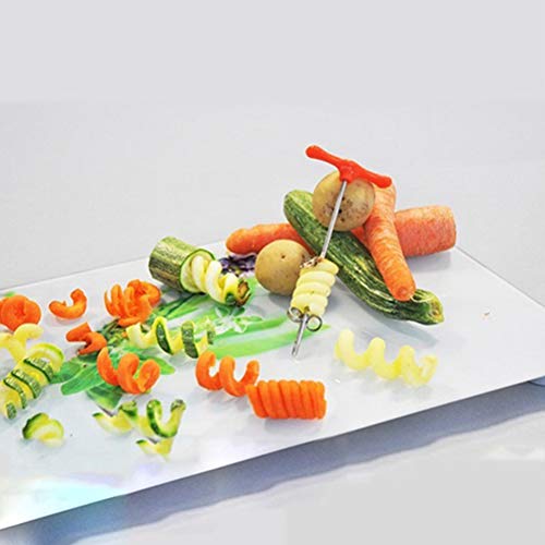 Hihey Creativo Cuchillo Espiral Vegetal Talla Herramienta Patata Zanahoria Pepino Ensalada Picador Manual Espiral Tornillo Cortador Cortador Espiralizador