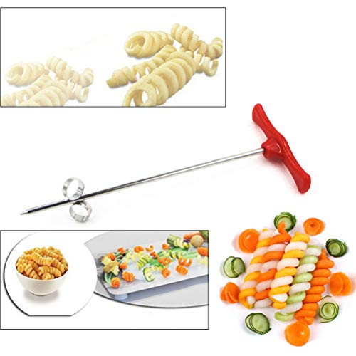 Hihey Creativo Cuchillo Espiral Vegetal Talla Herramienta Patata Zanahoria Pepino Ensalada Picador Manual Espiral Tornillo Cortador Cortador Espiralizador