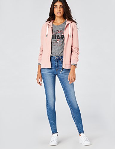 HIKARO Sudadera con Cremallera y Capucha Mujer, Rosa (Coral), 44 (Talla del fabricante: X-Large)
