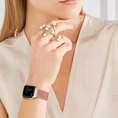 HILIMNY Compatible Correa para Apple Watch 38mm 40mm 42mm 44mm, Malla de Acero Inoxidable Correa de Bucle con, para iWatch Serie 5/4/3/2/1, Sport, Edition