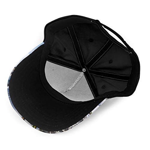 Hip Hop Sun Hat Baseball Cap,Ancient Oia Village In Santorini Island Greece with Aegean Sea Scenery Image,For Men&Women