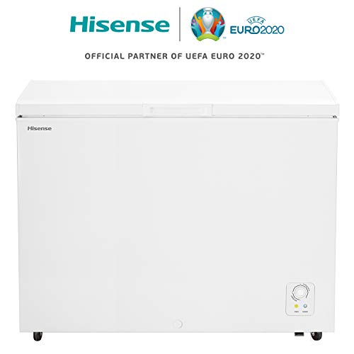 Hisense FT403D4AW1 - Arcón Congelador Horizontal Clase A+, Color Blanco, 306L Capacidad Neta, 83Cm Alto, Función Dual Convertible en Modo Frigorífico, Cesta con Asa, Bajo nivel sonoro