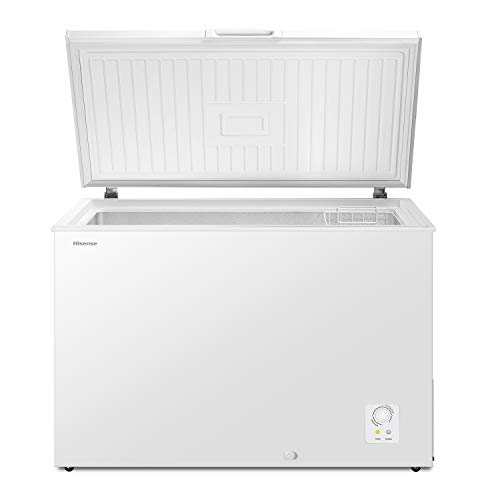 Hisense FT403D4AW1 - Arcón Congelador Horizontal Clase A+, Color Blanco, 306L Capacidad Neta, 83Cm Alto, Función Dual Convertible en Modo Frigorífico, Cesta con Asa, Bajo nivel sonoro
