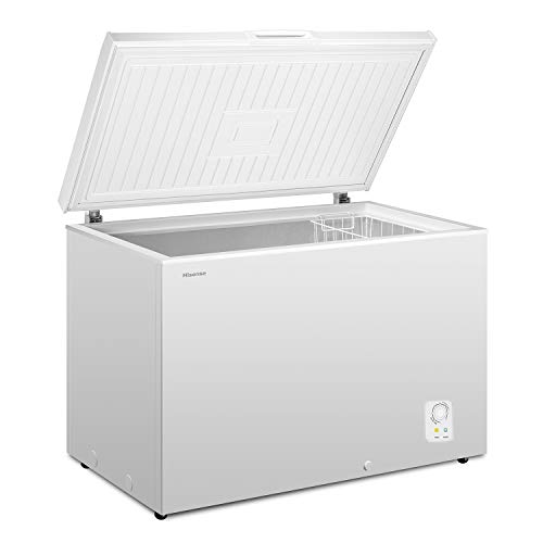 Hisense FT403D4AW1 - Arcón Congelador Horizontal Clase A+, Color Blanco, 306L Capacidad Neta, 83Cm Alto, Función Dual Convertible en Modo Frigorífico, Cesta con Asa, Bajo nivel sonoro