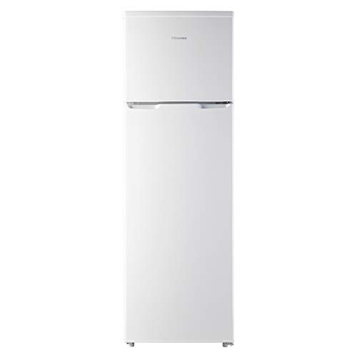 Hisense RT351D4AW1 - Frigorífico Dos Puertas Clase A+, Cíclico, Color Blanco, Capacidad 270 L, Tirador integrado, Puertas reversibles, Congelador 4 estrellas, Silencioso 43 dB