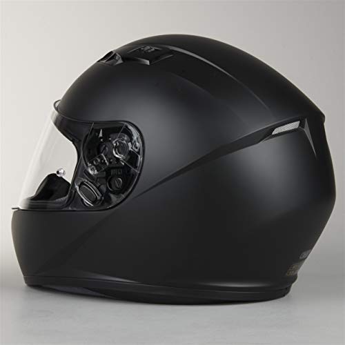 HJC 10107009 Casco de Moto, Semi Flat Negro, Talla L