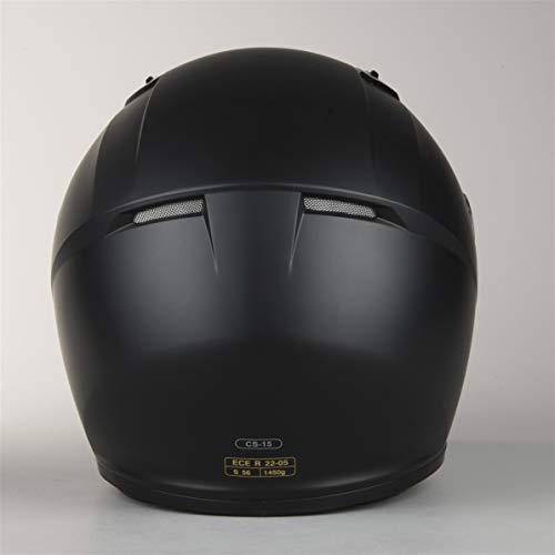 HJC 10107009 Casco de Moto, Semi Flat Negro, Talla L