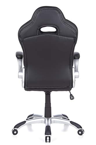 hjh OFFICE 621710 Silla Gaming RAYCER Sport Piel sintética Negro/Gris reposabrazos Plegables Silla de Escritorio inclinable