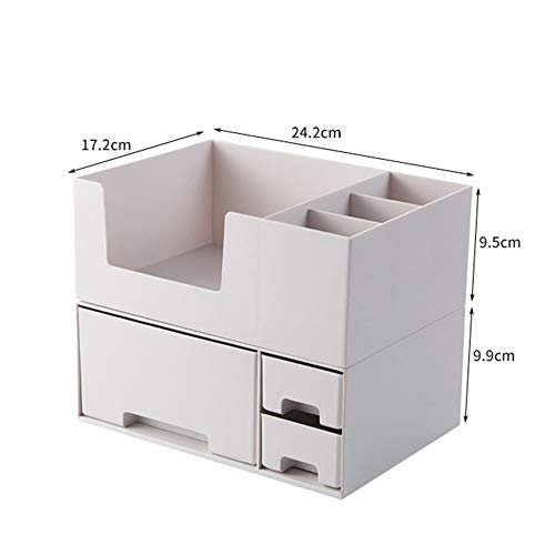 HJHNZDZH Escritorio Cajón De Tipo Caja de Almacenamiento de Cosméticos, Organizador de Joyería Multifunción para Maquillaje, Cosméticos Joyería Organizador (Color : White)