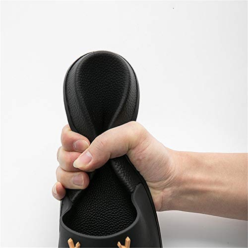 HJKH Zapatillas de baño Ducha Sandalia de los Zapatos Diapositivas de Grupo no Slip Dormitorio de los Zapatos Zapatillas de baño Zapatillas Antideslizantes (Color : Black, Size : 39-40)