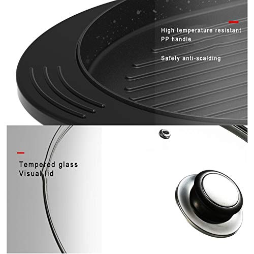 HJSGXXN Parrilla Eléctrica De Aleación De Aluminio, Olla Eléctrica Coreana, Barbacoa De Olla Interior, Bandeja De Horno Eléctrica Multifunción, Máquina De Barbacoa