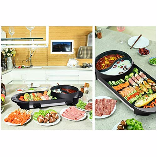 HJSGXXN Parrilla Eléctrica De Aleación De Aluminio, Olla Eléctrica Coreana, Barbacoa De Olla Interior, Bandeja De Horno Eléctrica Multifunción, Máquina De Barbacoa