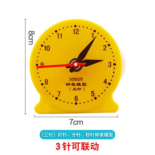hlyhly Reloj Digital Relojes Los Estudiantes aprenden moldes de Reloj, Modelos de Reloj, ayudas para la enseñanza en la Escuela Primaria, los niños conocen el Enlace, Punto Negro de Tres Clavijas