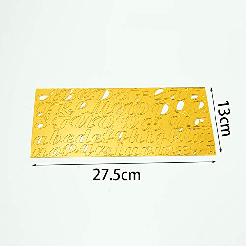 HNLSKJ Sello de Letra de Pastel, Sello de Galleta de Alfabeto acrílico, Cortador de Prensa de Galletas para Hornear, Molde de Fondant para Hornear, Herramienta de decoración DIY (Type B)