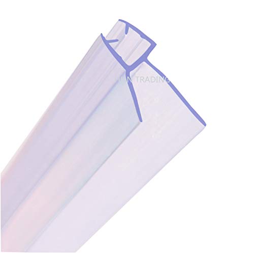 HNNHOME® - Tira de goma para mampara de ducha (plástico, para puerta de cristal de 8 a 10 mm, recta, hasta 20 mm)