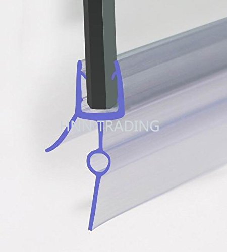 HNNHOMEⓇ - Tira de Goma plástica, Sello para mampara de Ducha, para Puerta de Cristal Recta o Curvada de 8-10 mm, con separación de 16 a 22 mm