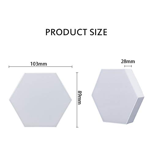 HNQH Luces Hexagonales de Empalme Rgb, Luces Táctiles Modulares, Lámpara Cuántica Lámpara de Panal Lámpara de Pared Led Combinación de Luz Nocturna Lámpara de Panal Combinada - 6 Piezas