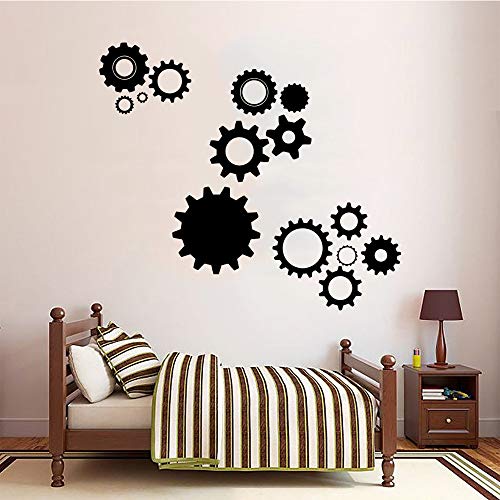 HNXDP Creative Wheel gear Calcomanías de vinilo Calcomanías de pared Calcomanías de pared impermeables Decoración de la pared Murales 57cmx64cm