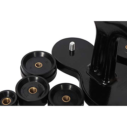 HNYG Juego de prensas para Reloj,Custre para Guardar la Caja Posterior,Juego de Herramientas de reparación de Relojes para relojero con 12 Piezas de boquillas de Montaje de 18mm a 50mm,Negro