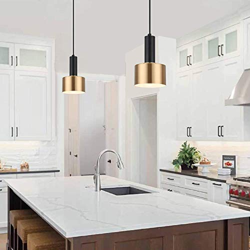 Hobaca E27 Oro Negro Lamparas de Techo Colgante Vintage Industrial Lampara Colgante Nordico Moderno para Comedor Cocina Dormitorio