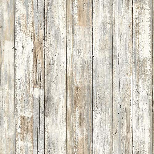 Hode Vinilo Decorativo Rollo Papel Adhesivo para Muebles Cocina Armario Resistente al Agua Fácil de Limpiar Estilo Nostálgico Vintage Pegatina Autoadhesivo Madera 30X200cm