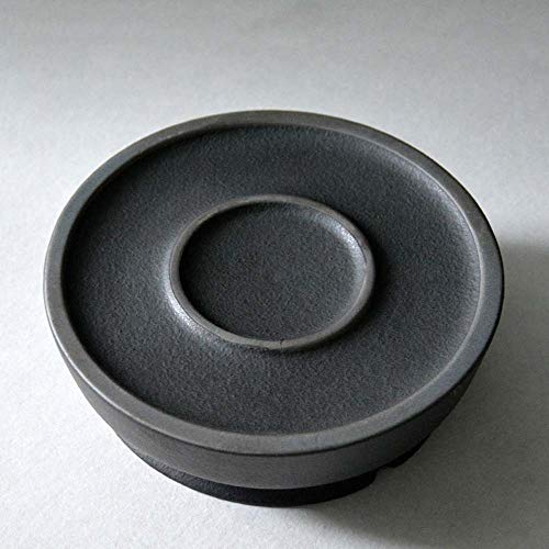 Hogar Ceniceros para Puros Cenicero de cerámica simple moda portátil Living Room Decor Home Ronda Cenicero Bar Electrodomésticos HENGXIAO (color: Negro-gris,) para decoración en el hogar y en la Ofici