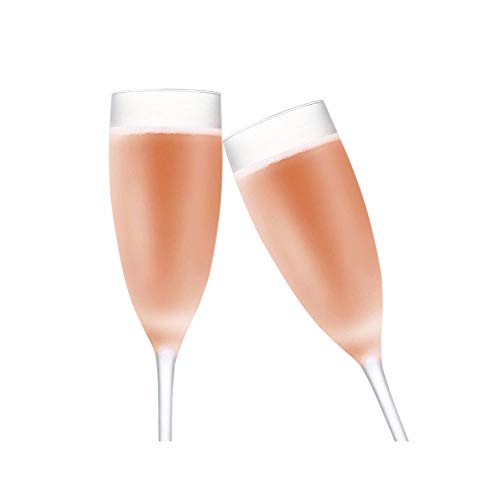 Hogar y Mas Copa de Vino Rosado 16Cl, Cristal Opaco, Mate, 4 Uds. Vajilla Elegante y Moderna, Set de 4.