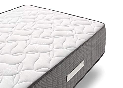 HOGAR24 FR81-Colchón Viscoelástico + Base Tapizada con Patas, Medida 135x190 cm, Núcleo Fresh Natur Alta Densidad Efecto Regenerador, Altura 30 cm